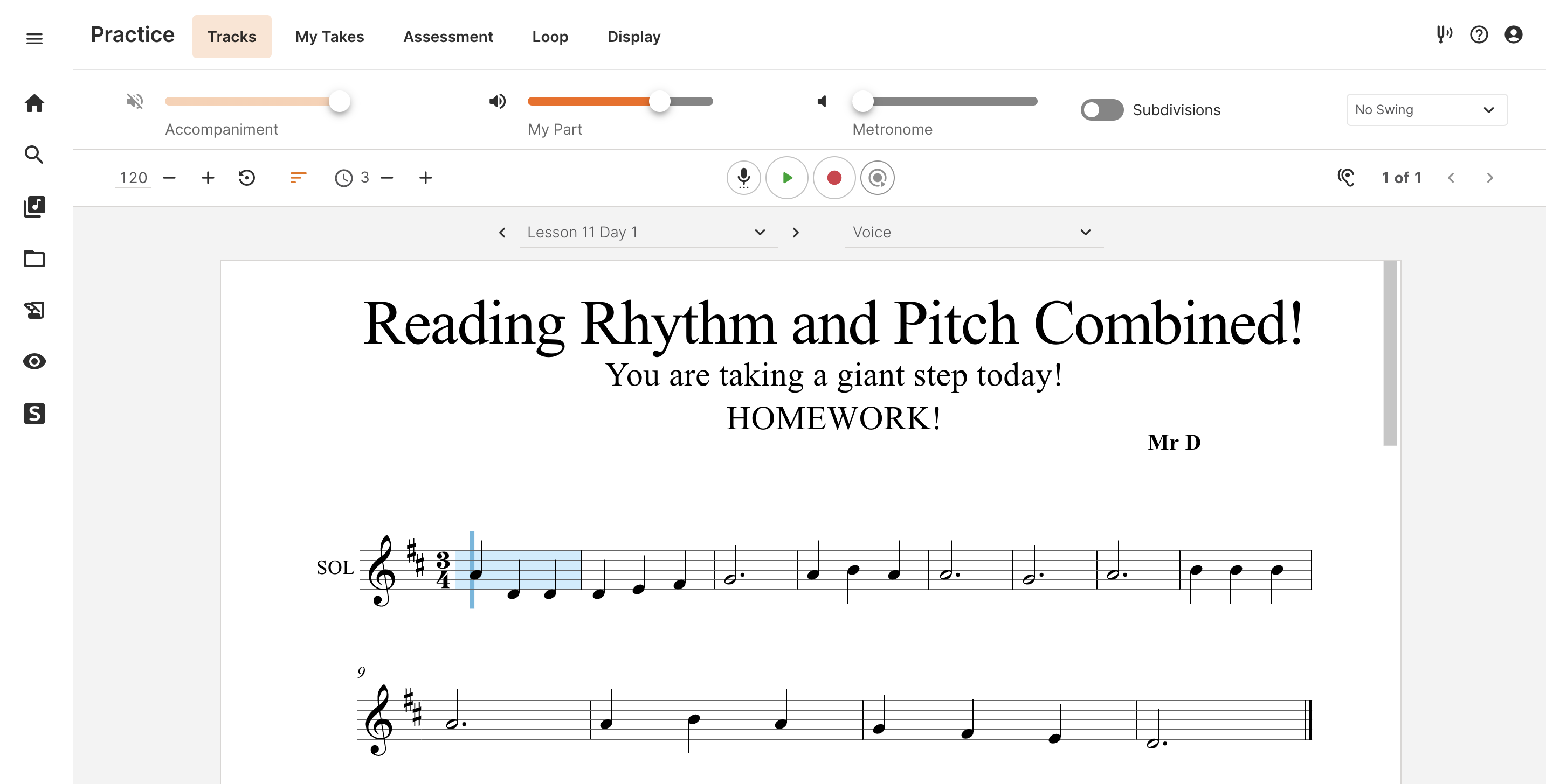 s-cubed sight singing rhythm